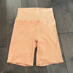 Aerie Offline coral biker shorts